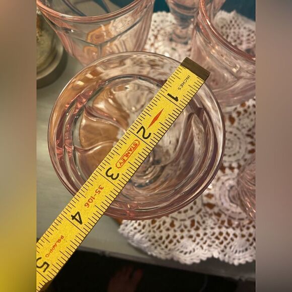 Nordica sweet swirl pink glasses goblet 8 ounces water glass…8 glasses - Picture 11 of 16